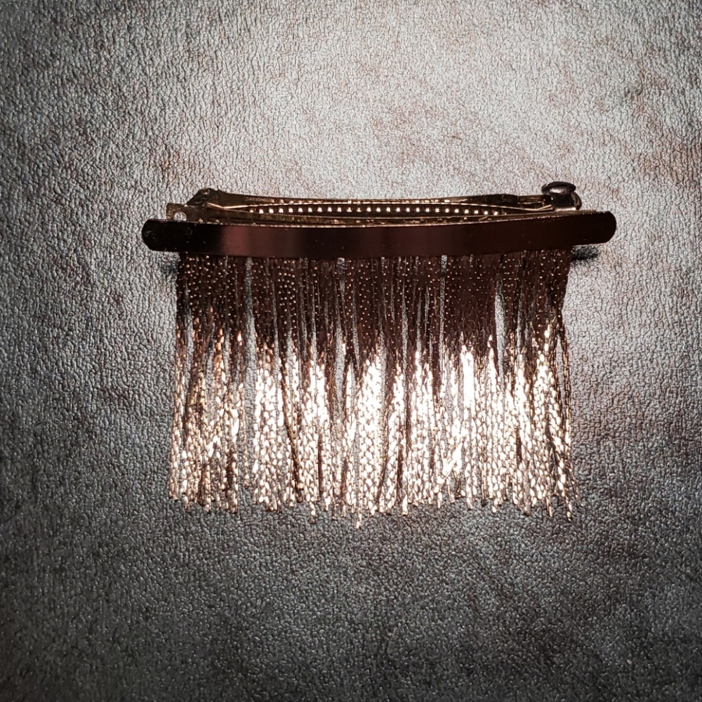 Silver Fringe Hair Clip